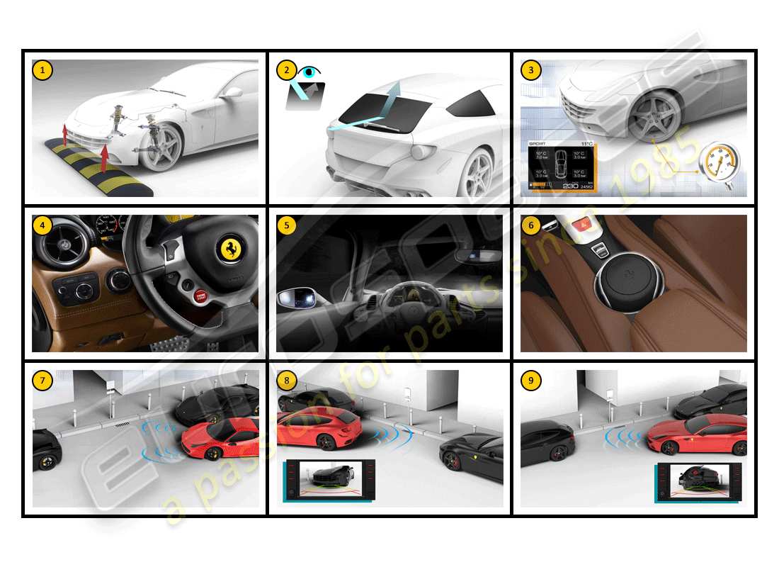ferrari ff (accessories) attrezzatura: diagramma delle parti di comodità