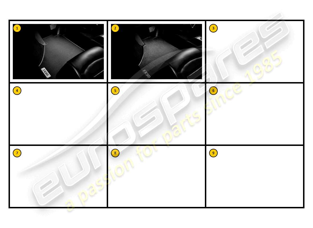 ferrari f430 coupe (accessories) interni - copritappeti diagramma delle parti