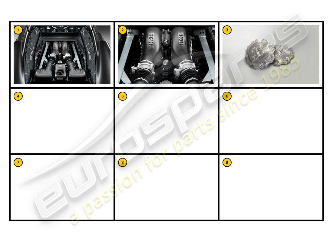 ferrari f430 coupe (accessories) racing - diagramma delle parti della borsa motore