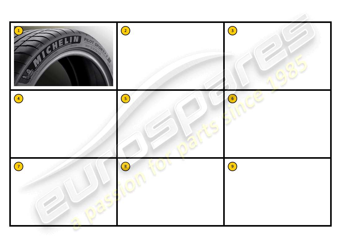 ferrari f430 spider (accessories) attrezzatura: diagramma delle parti degli pneumatici