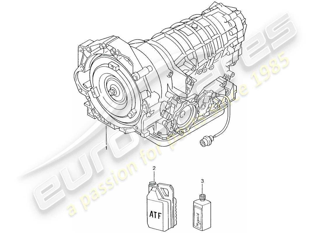 un diagramma delle parti dal catalogo delle parti porsche 2003 (996)
