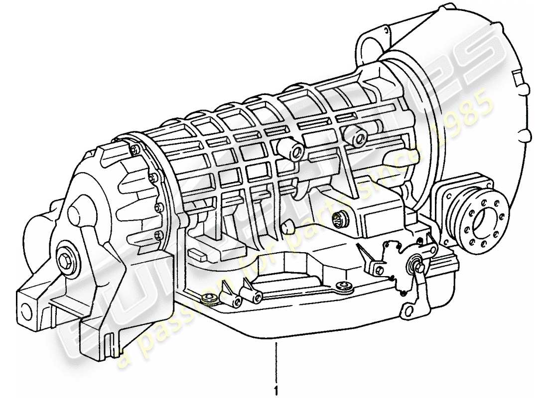 un diagramma delle parti dal catalogo delle parti porsche 1993 (refurbished and exchange catalogue)