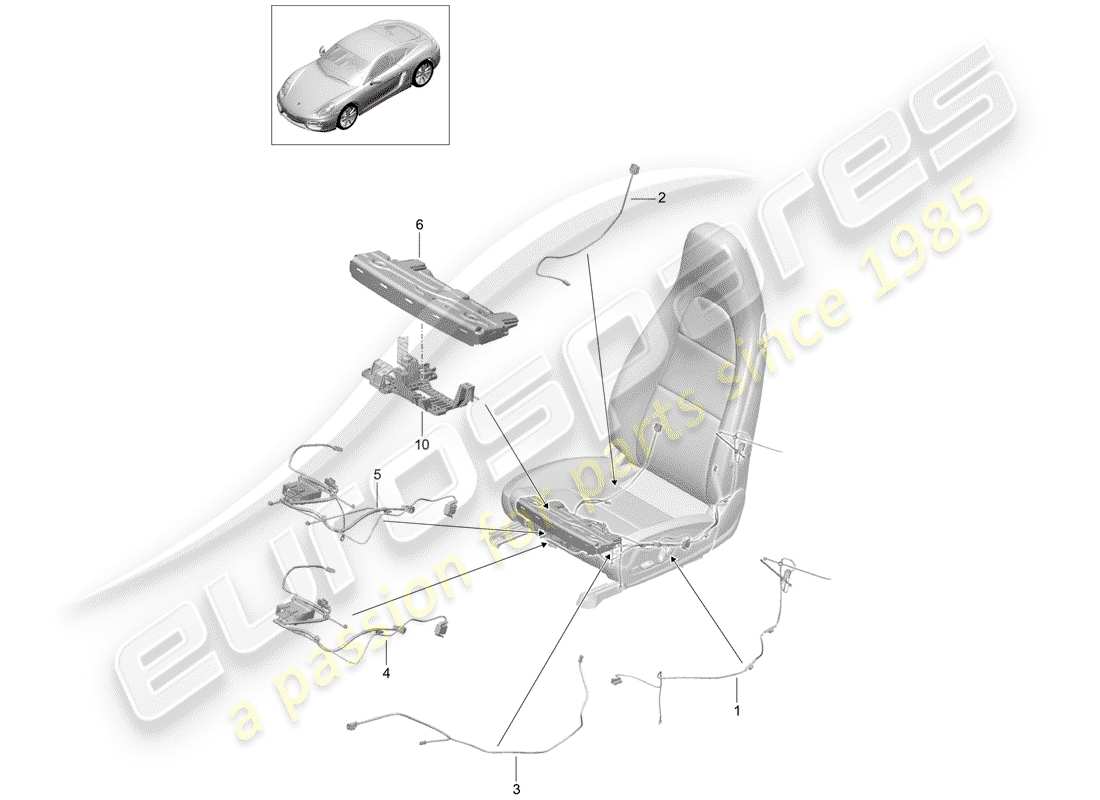 porsche 2015 (981 cayman) cablaggi diagramma delle parti