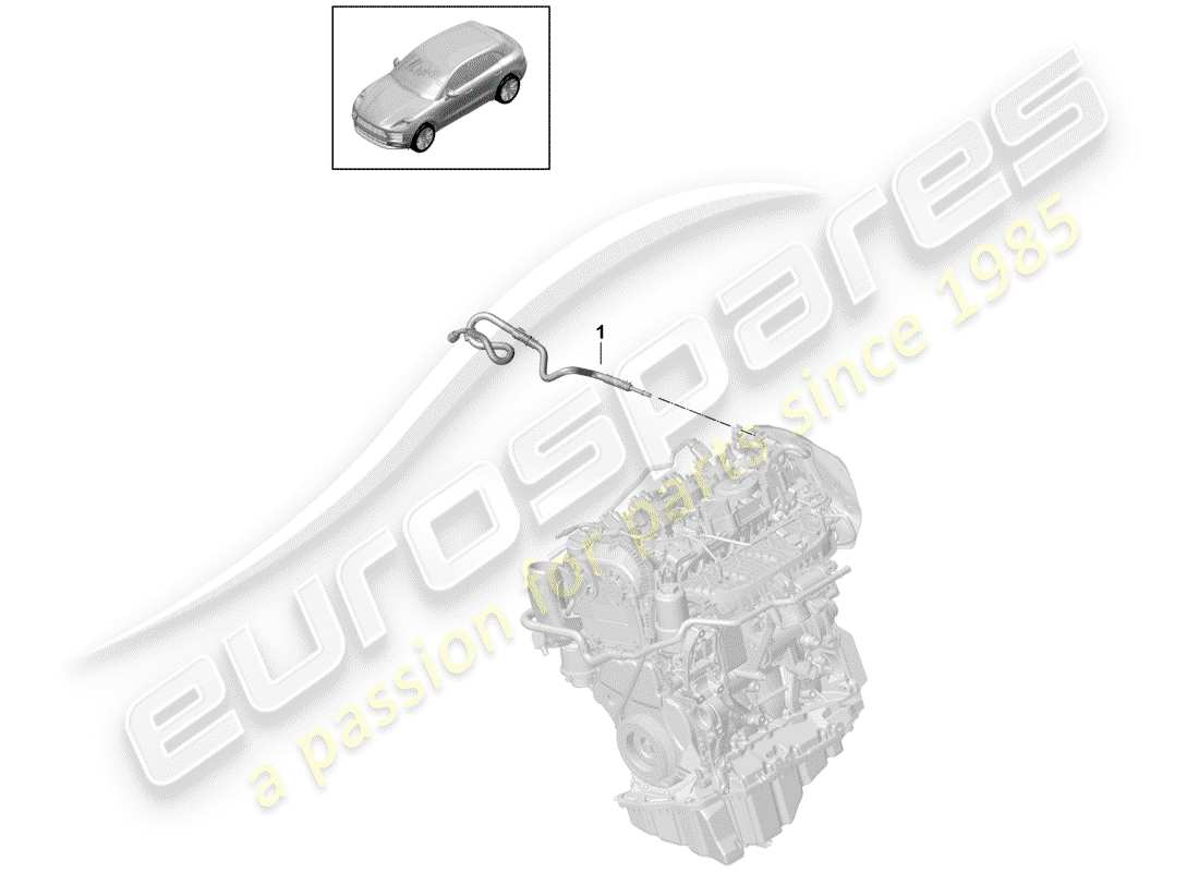 porsche 2019 (macan) sistema di alimentazione carburante diagramma delle parti
