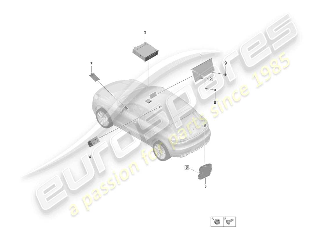 porsche 2020 (macan) display computer centrale d - 17.08.2020>> diagramma delle parti