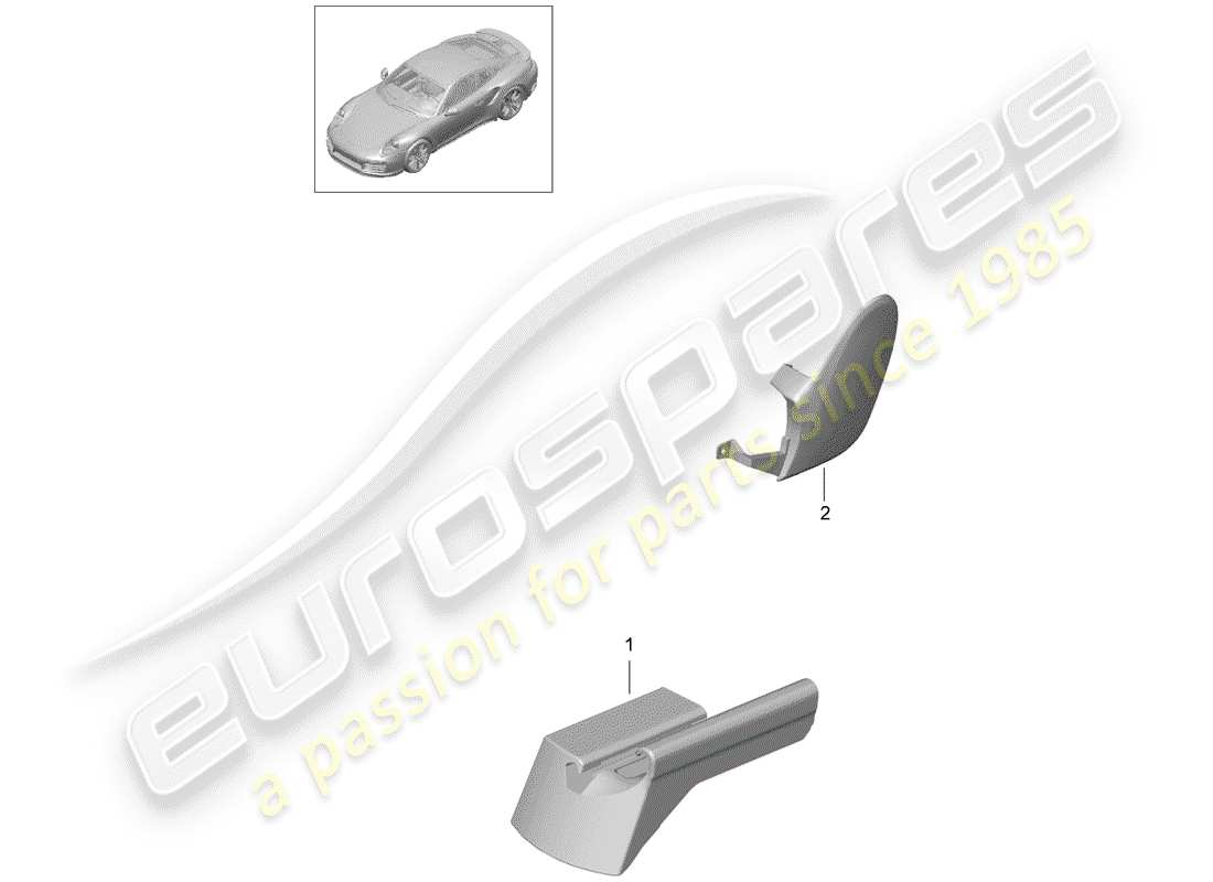 porsche 2016 (991-1 turbo) sedile sportivo plus diagramma delle parti