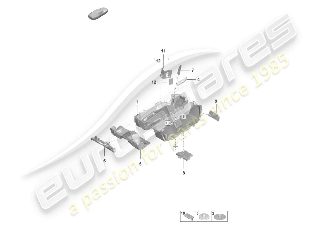 porsche 2019 (992-1) rifiniture per pavimenti (moquette) diagramma delle parti
