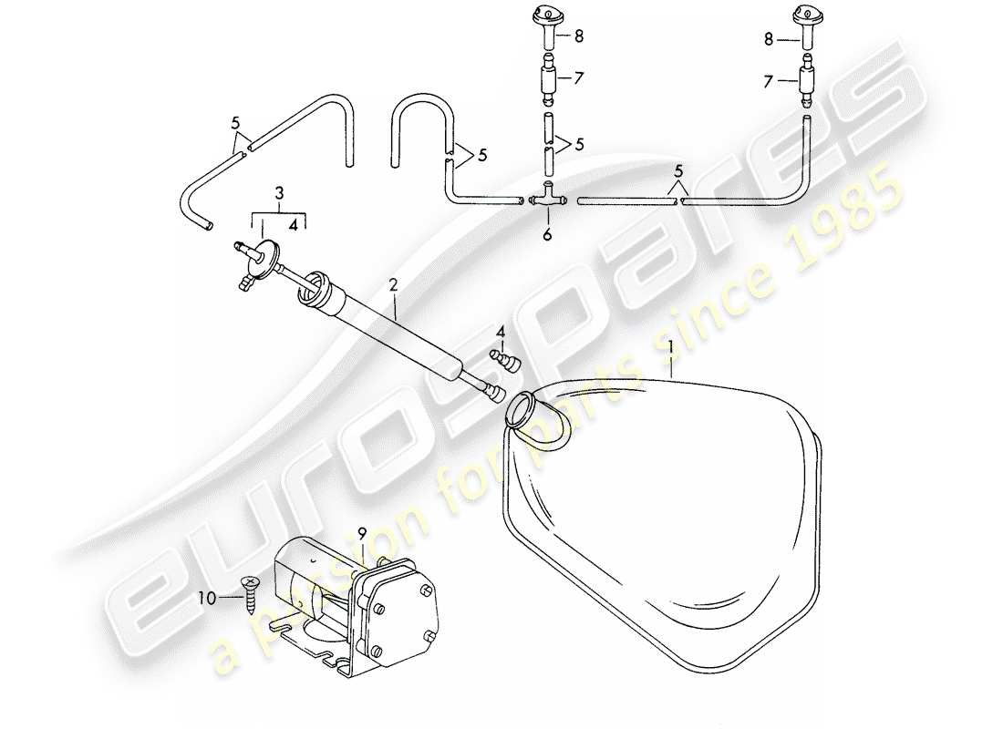 porsche 1966 (911/912) gruppo rondella diagramma delle parti