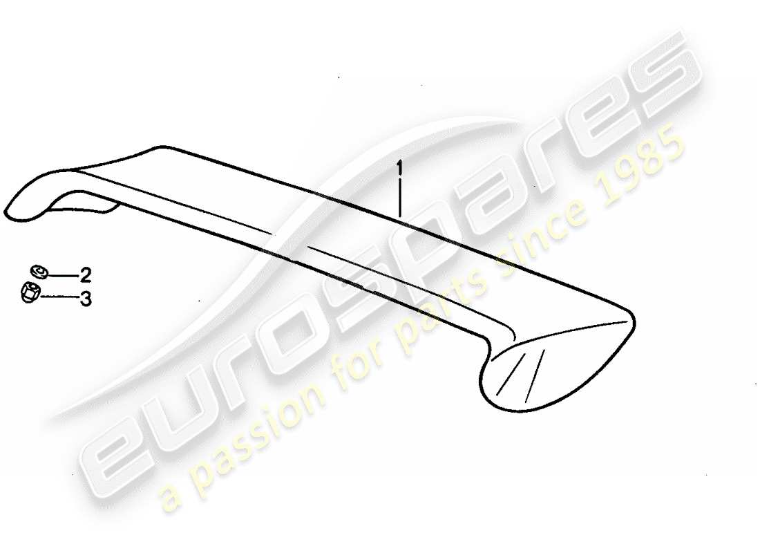 porsche 1992 (928) spoiler diagramma delle parti