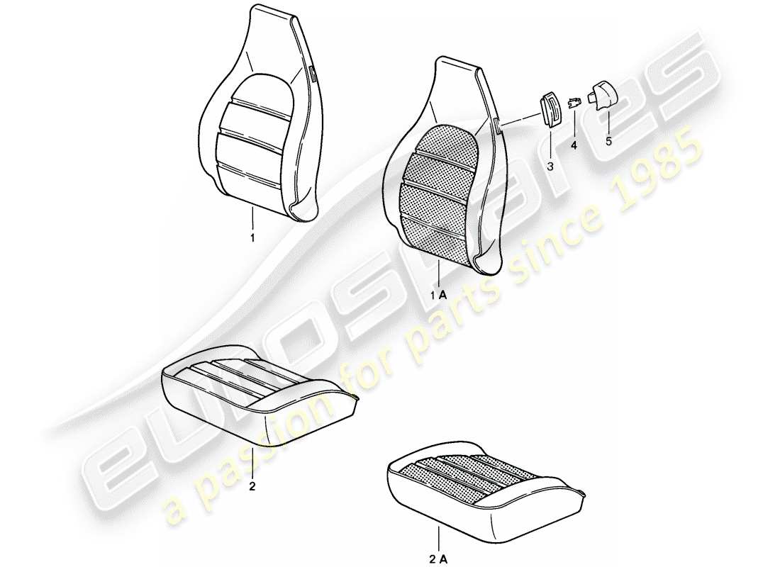 porsche 1983 (928) sedile anteriore - copertura - elemento riscaldatore - d - mj 1985>> schema delle parti
