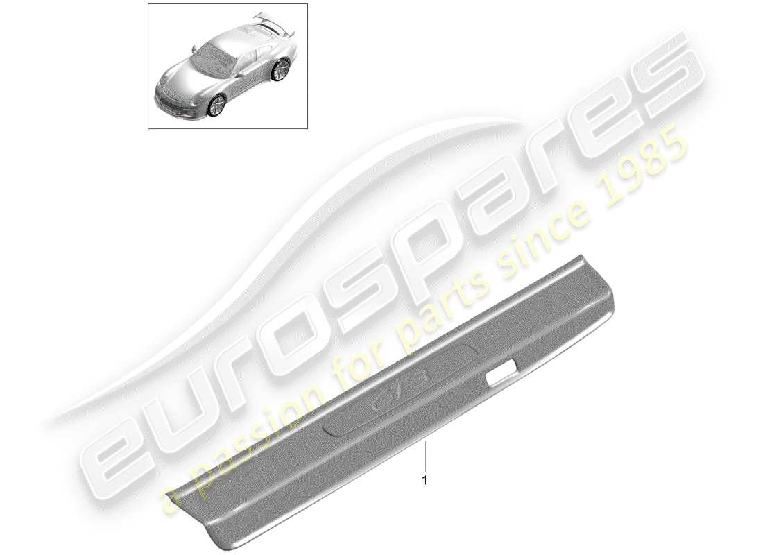 porsche 2019 (991-2 r/gt3/rs) battitacco - pannello soglia schema delle parti