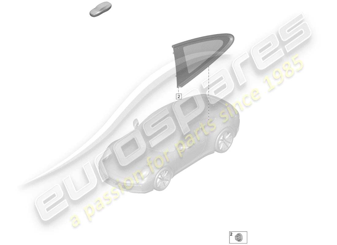 porsche 2019 (992-1) finestra laterale diagramma delle parti