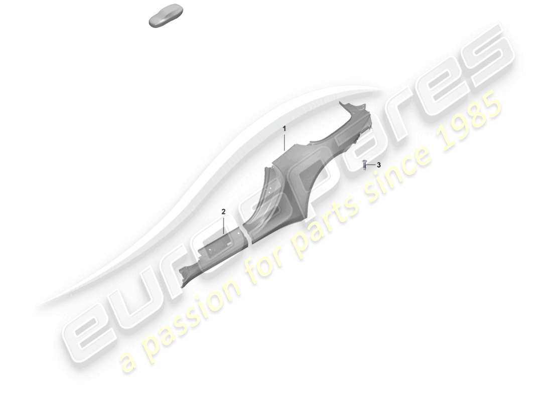 porsche 2019 (992-1) parte laterale targa diagramma delle parti