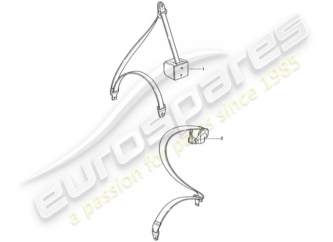 porsche 2001 (tequipment) cintura di sicurezza diagramma delle parti