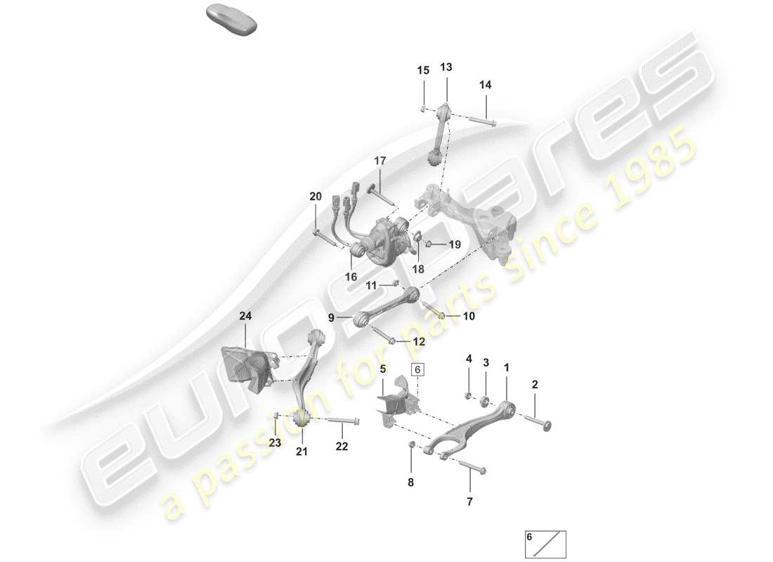 porsche 2020 (992-1) asse posteriore diagramma delle parti