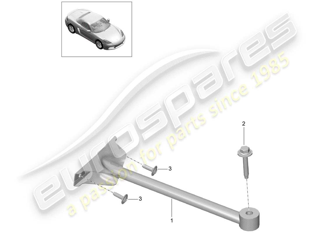 porsche 2017 (718 boxster) punte a cupola diagramma delle parti
