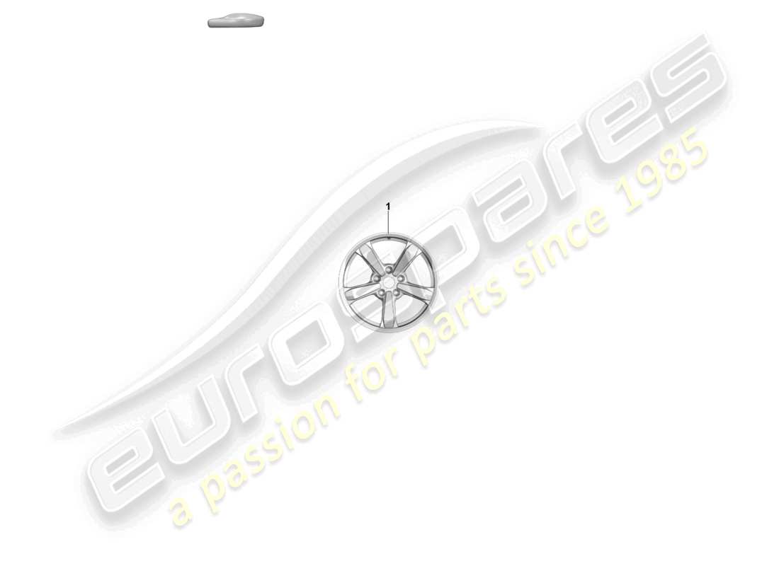 porsche 2019 (992-1) cerchio in lega diagramma delle parti