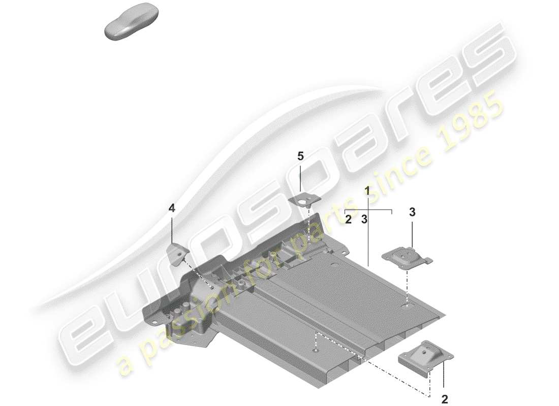 porsche 2019 (992-1) supporto sedile schema delle parti