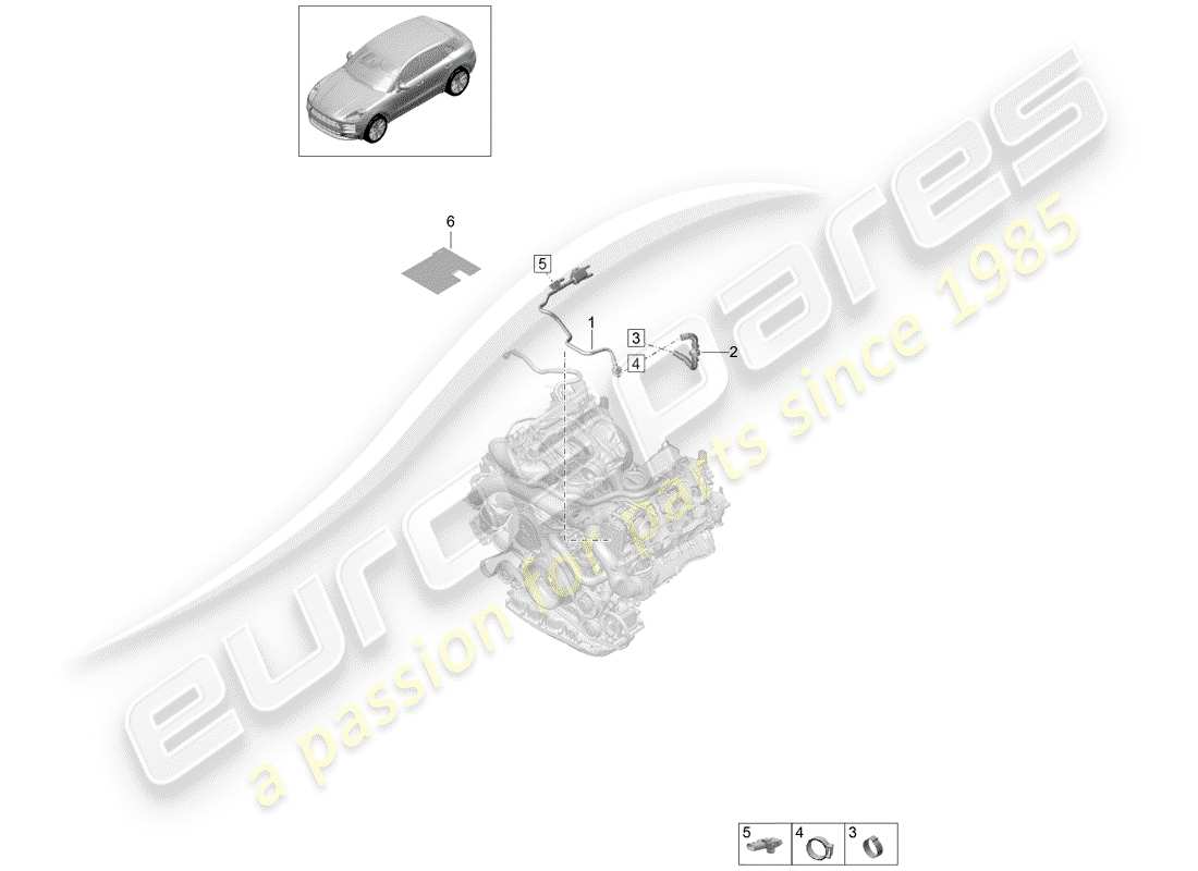 porsche 2019 (macan) linea di respiro diagramma delle parti