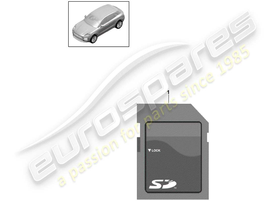porsche 2020 (macan) scheda di memoria sd per aggiornamento schema delle parti