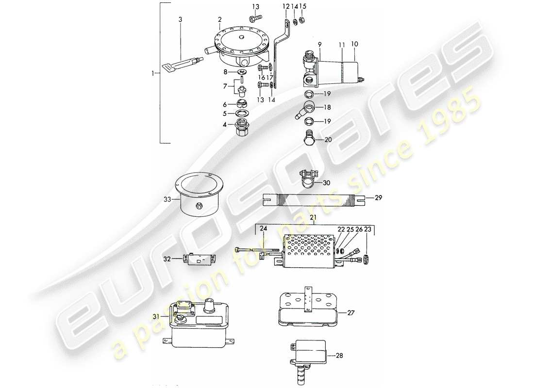 porsche 1966 (911/912) materiale di riparazione diagramma delle parti