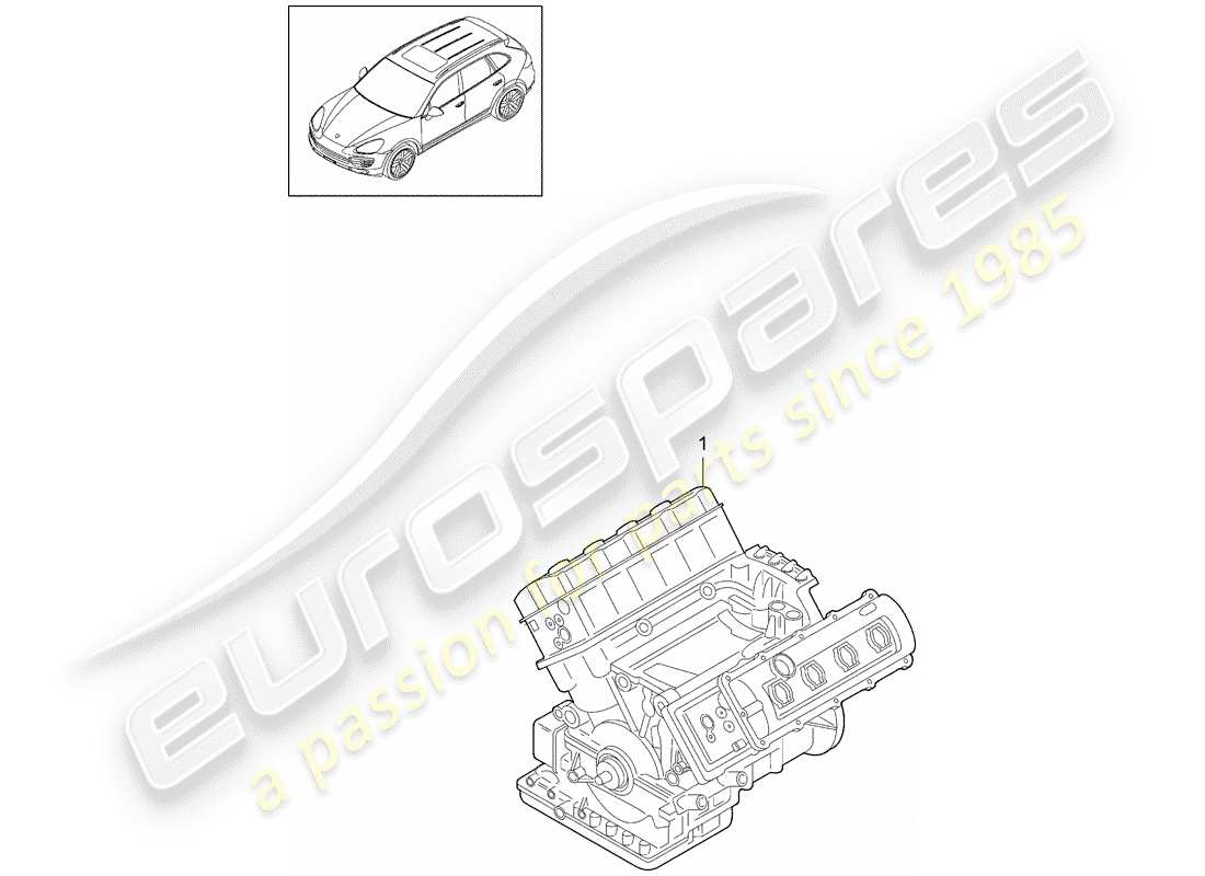 porsche 2017 (cayenne e2 92a) diagramma delle parti blocco lungo