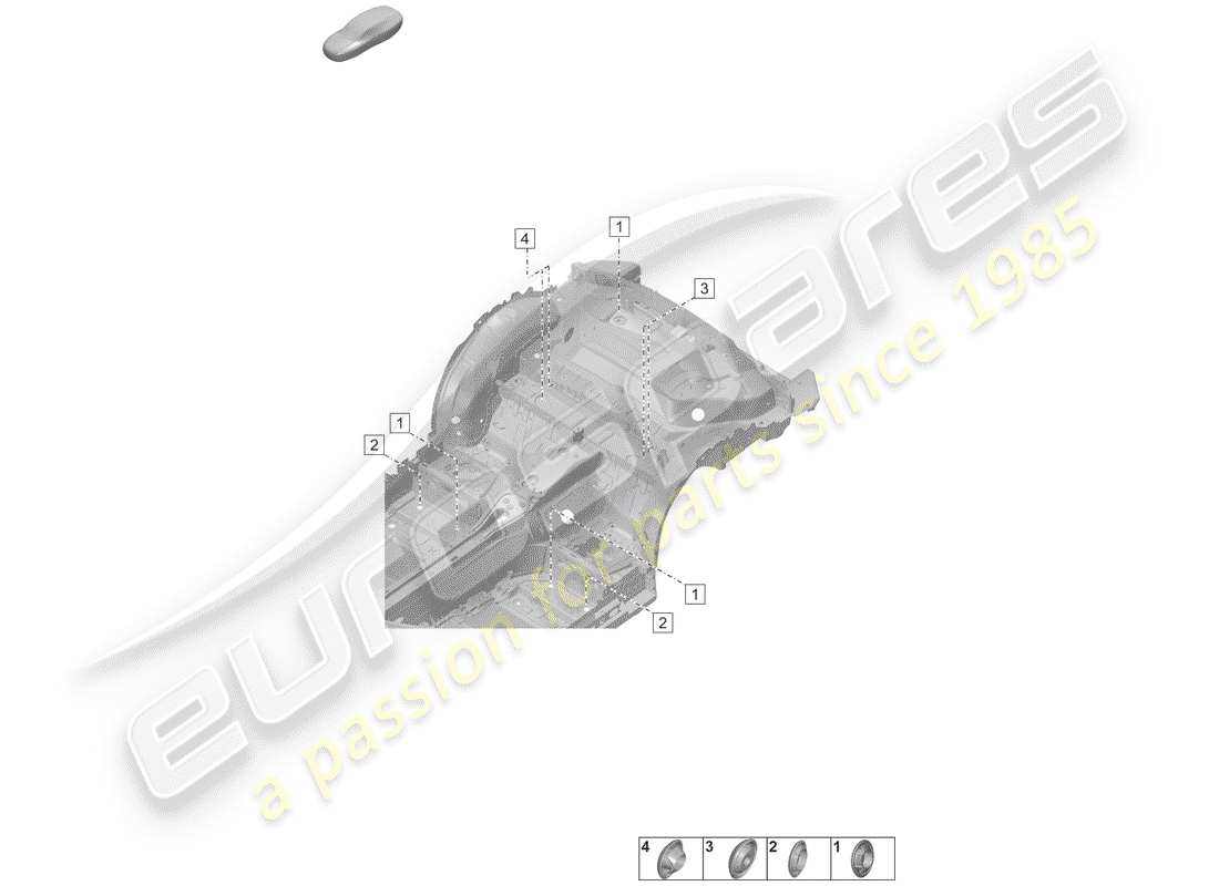 porsche 2019 (992-1) tappi per il corpo diagramma delle parti