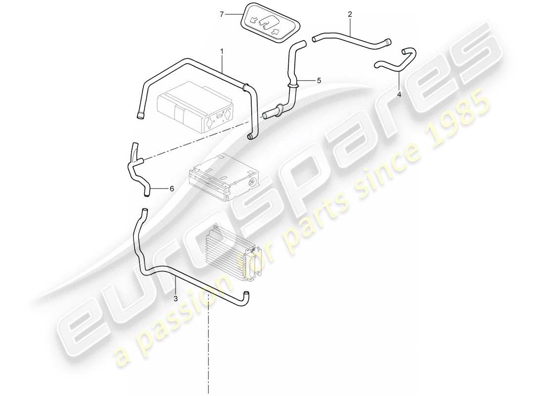 porsche 2008 (987 cayman) compartimento bagagli diagramma delle parti