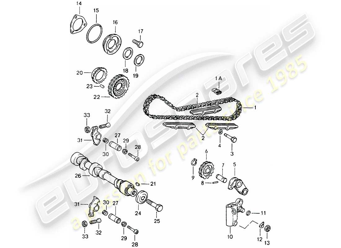 porsche 1993 (964) controllo della valvola diagramma delle parti