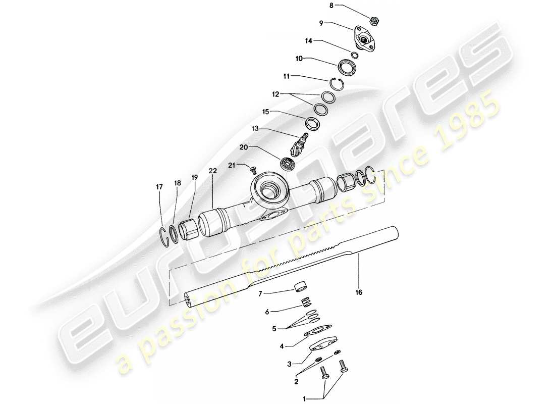 porsche 1972 (914) sterzo - materiale di riparazione diagramma delle parti
