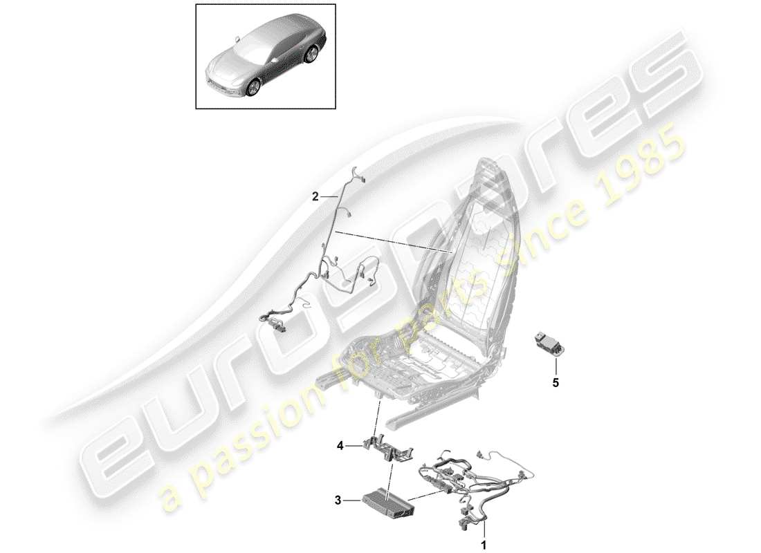 porsche 2017 (panamera 971-1) cablaggi diagramma delle parti