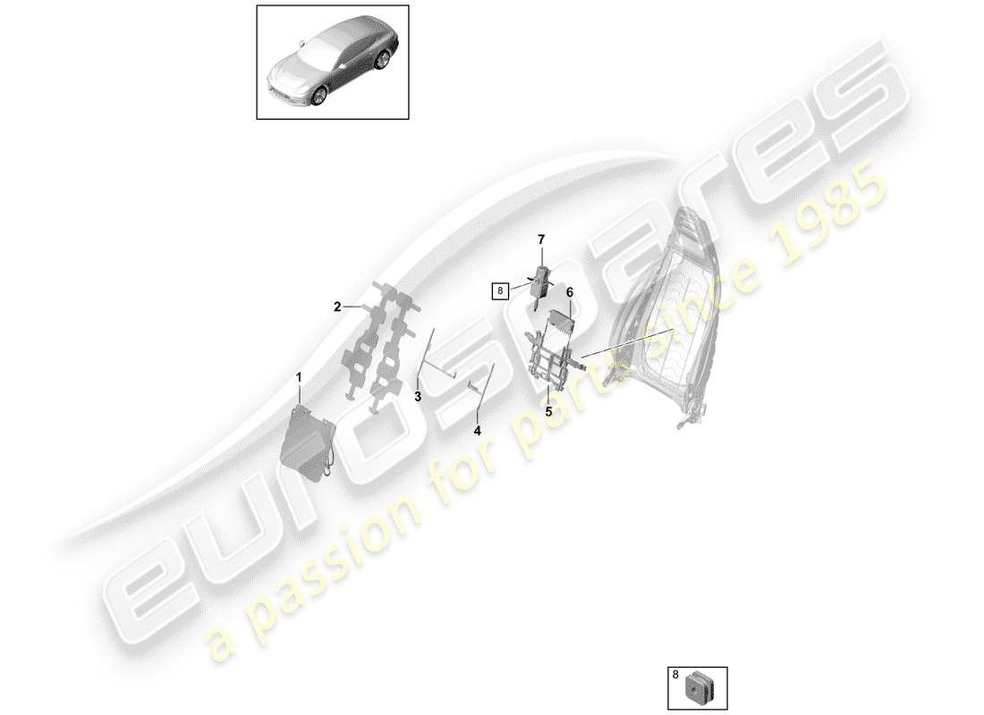 porsche 2017 (panamera 971-1) diagramma della parte lombare