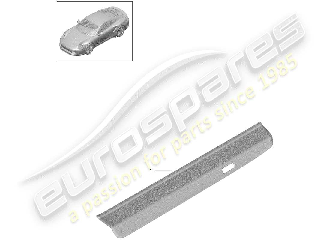 porsche 2016 (991-1 turbo) battitacco - pannello soglia schema delle parti