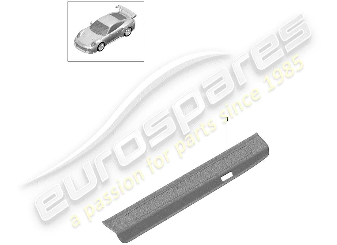 porsche 991 turbo (2015) battitacco - pannello sottoporta diagramma delle parti