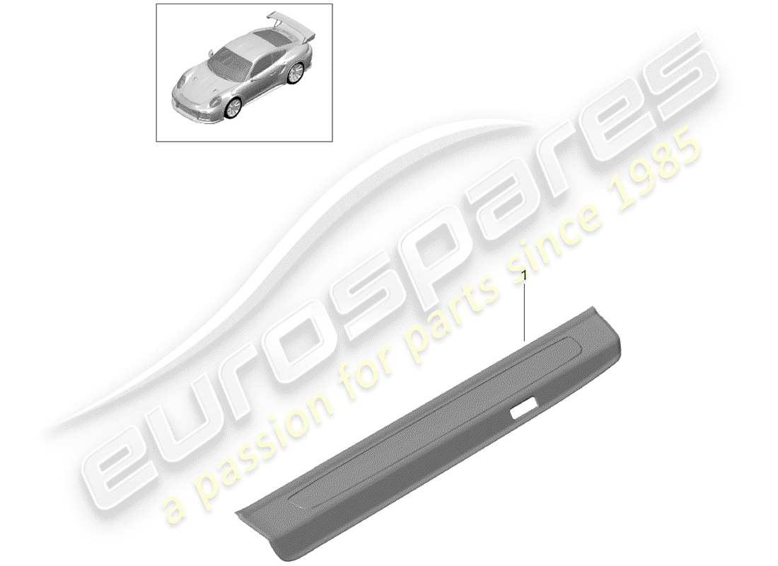 porsche 2016 (991-1 turbo) battitacco - pannello sottoporta diagramma delle parti
