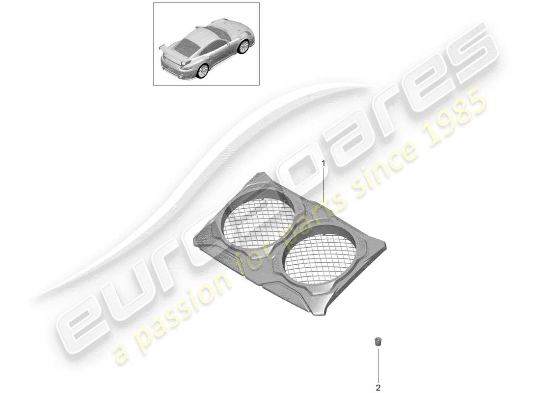 porsche 2016 (991-1 turbo) diagramma delle parti della fodera