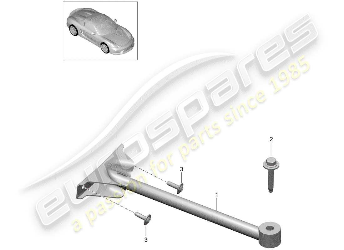 porsche 2016 (981 boxster spyder) diagramma delle parti del punto a cupola