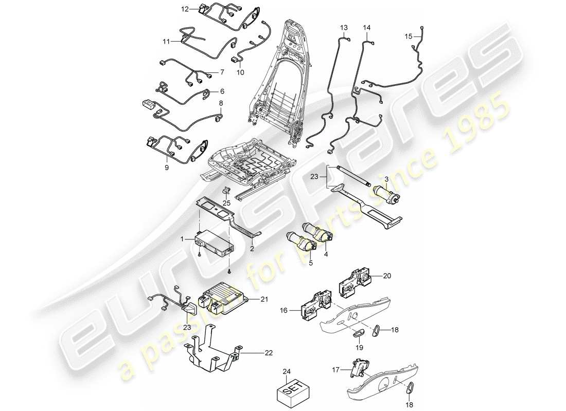 porsche 2009 (987 boxster) cablaggi elettrici schema delle parti