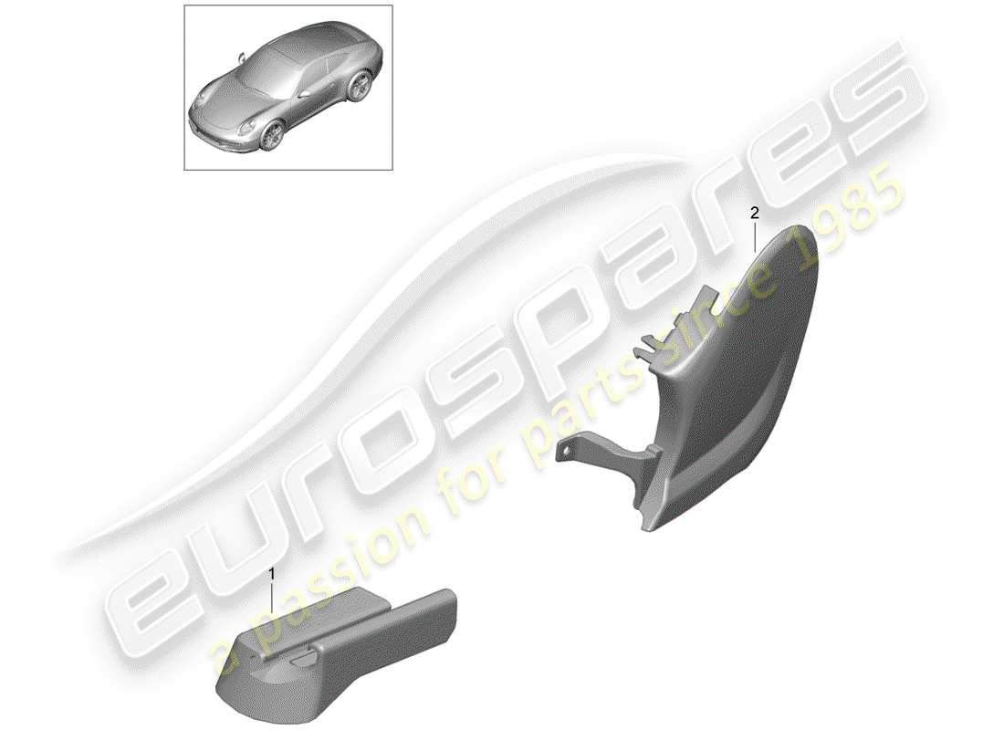 porsche 2012 (991-1) sedile sportivo plus diagramma delle parti