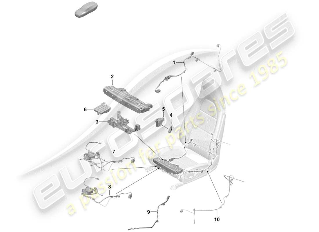 porsche 2020 (718 boxster spyder) cablaggi diagramma delle parti