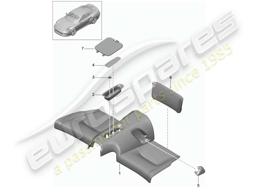 porsche 2016 (991-1 turbo) copertina diagramma delle parti