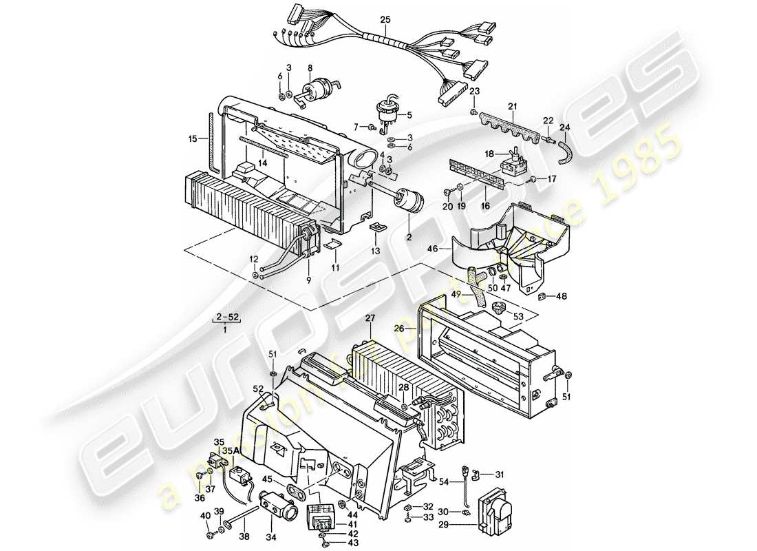 porsche 1985 (928) condizionatore diagramma delle parti