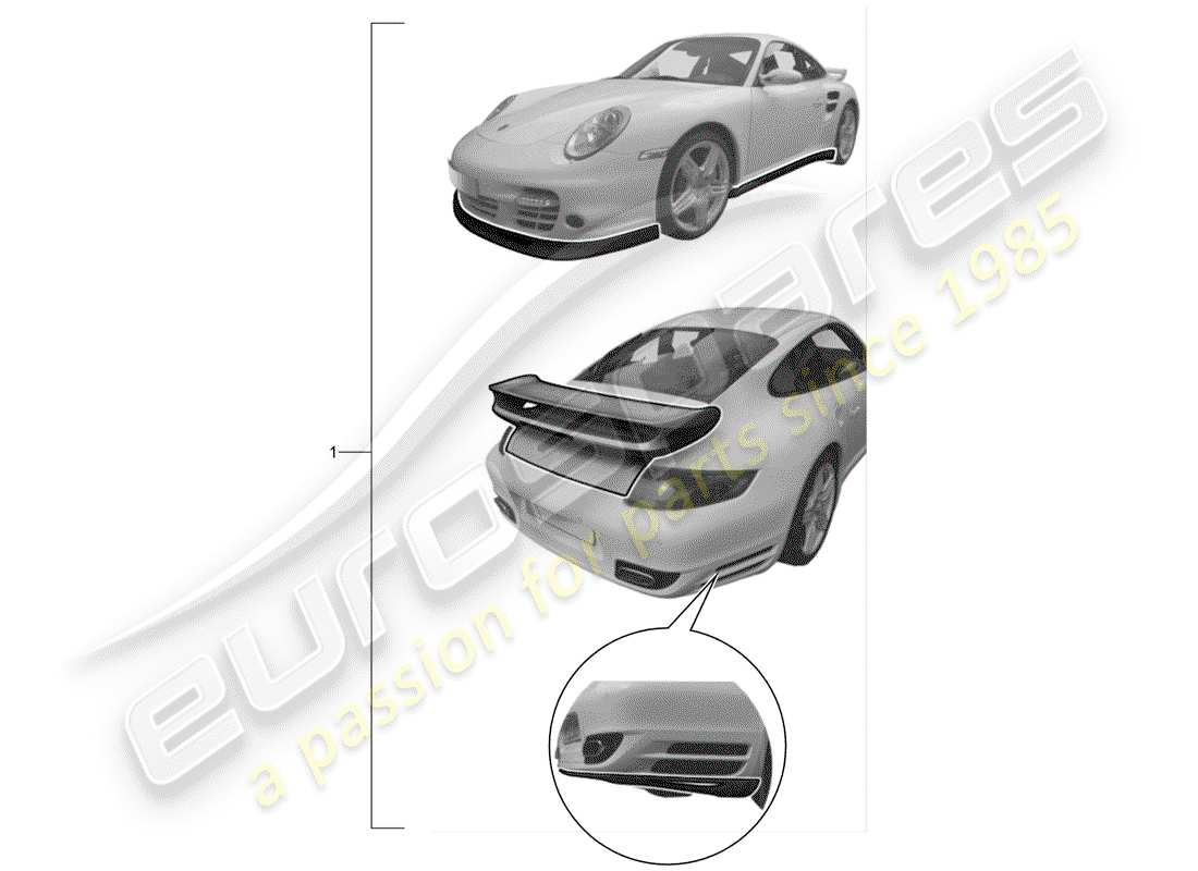 porsche 2011 (tequipment) diagramma delle parti aerokit