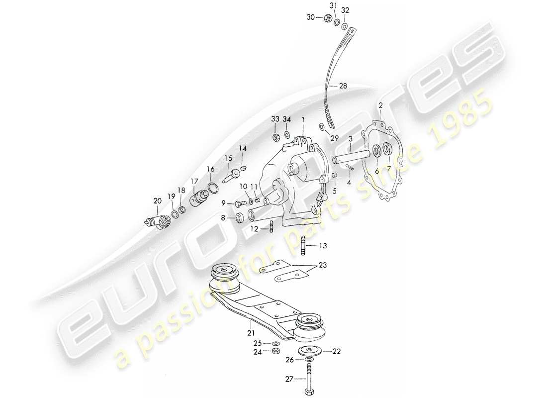 porsche 1973 (911) coperchio trasmissione - sospensione trasmissione - pressofusione - d - mj 1971>> - mj 1971 diagramma delle parti