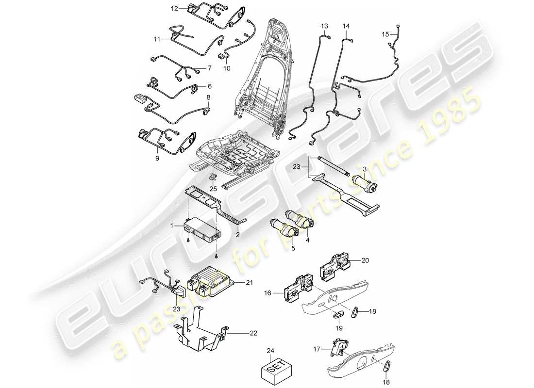 porsche 2009 (987 cayman) cablaggi diagramma delle parti