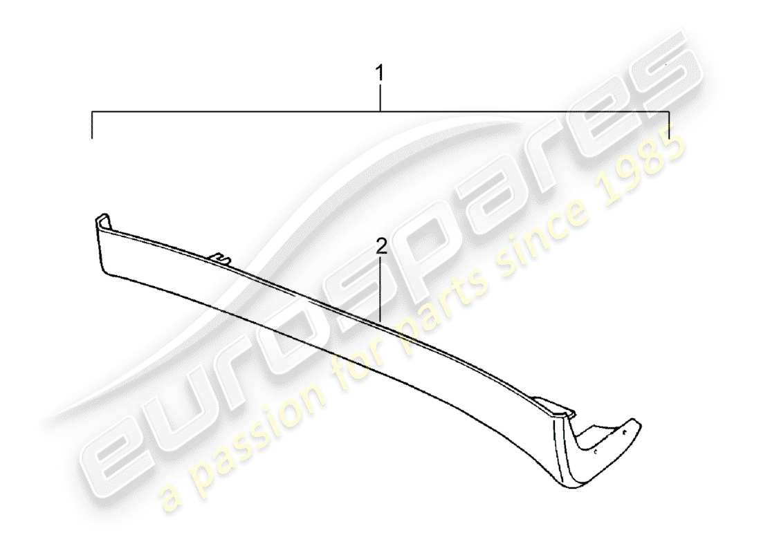 porsche 1990 (tequipment) rivestimento lato lato diagramma delle parti