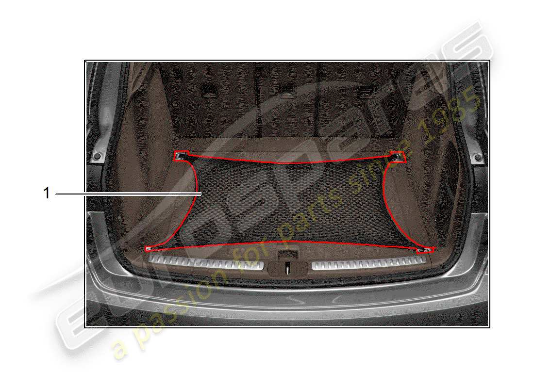 porsche 2014 (tequipment macan) rete di carico diagramma delle parti