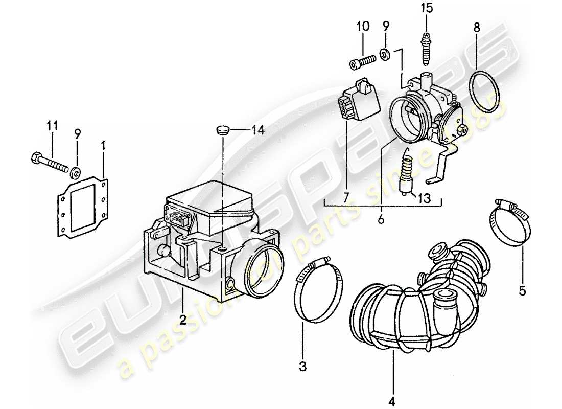 porsche 1990 (944) l-jetronic - 1 diagramma delle parti