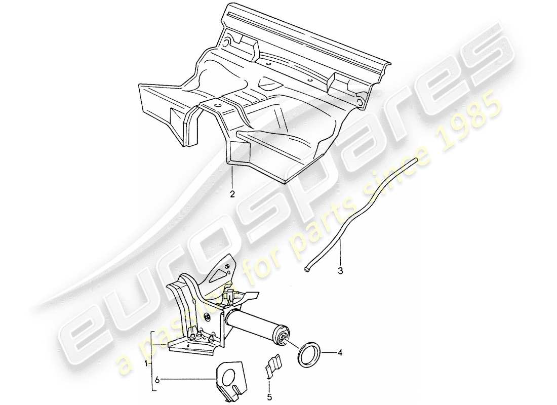 porsche 1994 (964) tubo trasversale assale posteriore diagramma delle parti