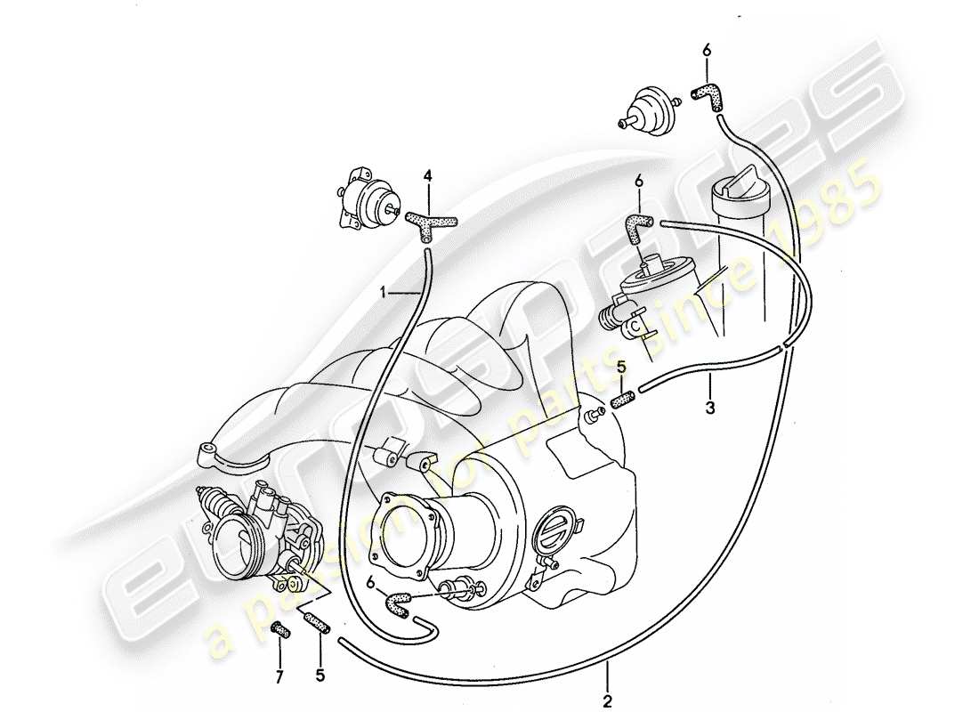 porsche 1994 (968) lh-jetronic - 4 diagramma delle parti